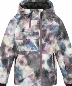2117 of Sweden Juniors' Light Padded Ski Jacket Kidden Aop Grape