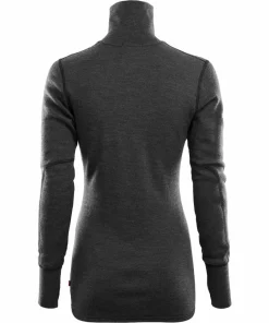 Aclima DoubleWool Polo with Zip Woman Marengo/Jet Black