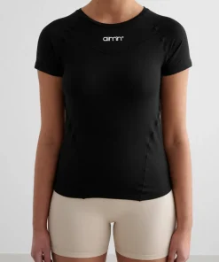 Aim'n Women's Soft Basic Short Sleeve Black