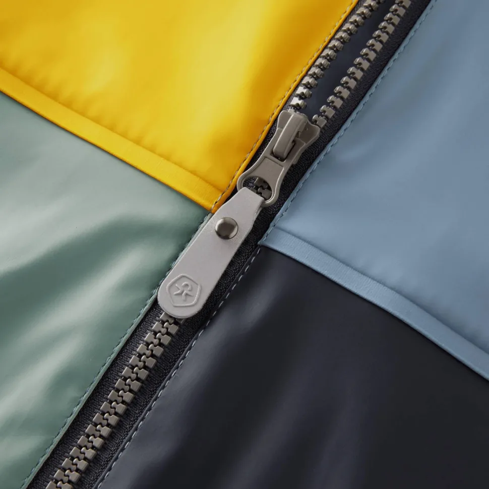 Color Kids Kids' Rain PU Jacket Colorblock Windward Blue