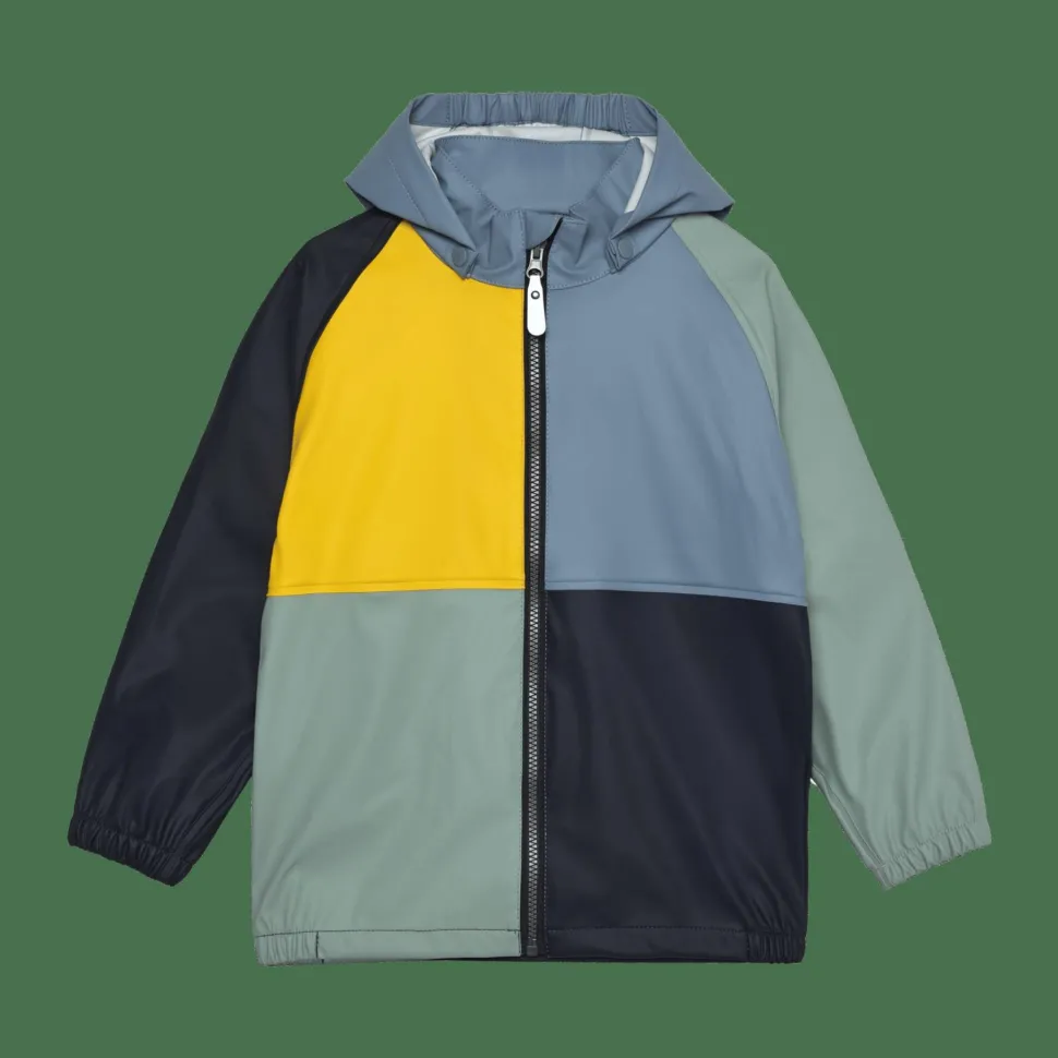 Color Kids Kids' Rain PU Jacket Colorblock Windward Blue