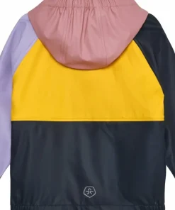 Color Kids Kids' Rain PU Jacket Colorblock Foxglove
