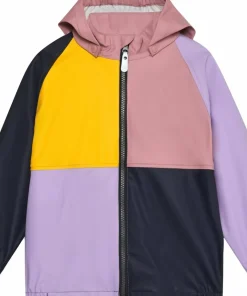 Color Kids Kids' Rain PU Jacket Colorblock Foxglove