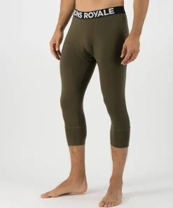 Mons Royale Men's Cascade Merino Flex 200 3/4 Legging Dark Olive
